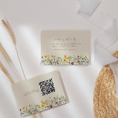 Carte de site Web Mariage fleur sauvage avec code