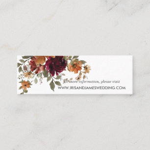 Carte de site Web Mariage Floral Burnt Orange