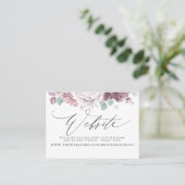 Carte de site Web Mariage Floral Mauve (Debout devant)