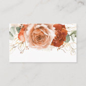 Carte de site Web Mariage Floral Terracotta (Dos)