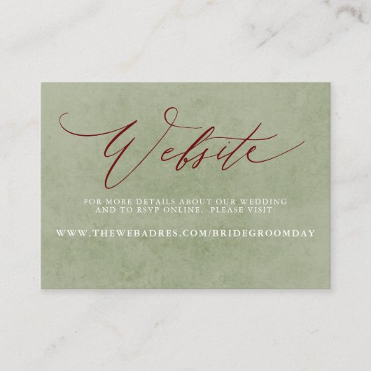 Carte de site Web Mariage floral tropical (Devant)