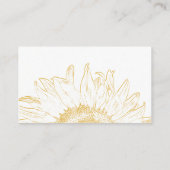 Carte de site Web Mariage graphique de tournesol j (Dos)