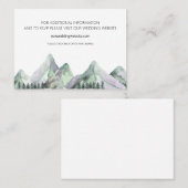 Carte de site Web Mariage Green Purple Mountains (Devant / Derrière)