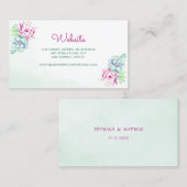 Carte de site web Mariage moderne Cactus Succuls (Devant / Derrière)