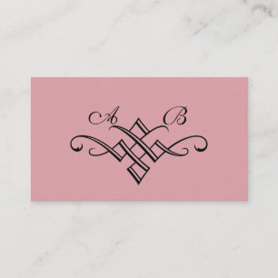 Carte de site Web Mariage Monogram de son & Her en