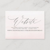 Carte de site Web Mariage rose pâle (Devant)