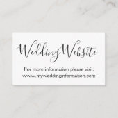 Carte de site Web Mariage simple blanc Insérer (Devant)