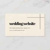 Carte de site web mariage simple, élégant et chic (Devant)