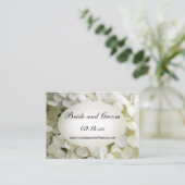 Carte de site Web Mariage White Hydrangea (Debout devant)