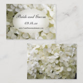 Carte de site Web Mariage White Hydrangea (Devant / Derrière)