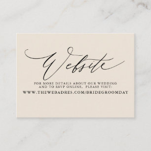 Carte de site Web minimaliste de Mariage de script