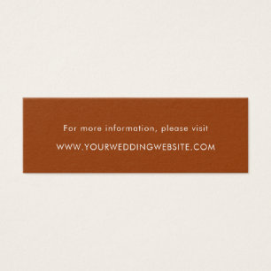 Carte de site Web minimaliste Mariage Burnt Orange