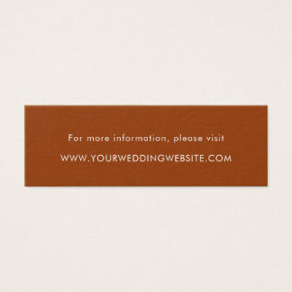 Carte de site Web minimaliste Mariage Burnt Orange