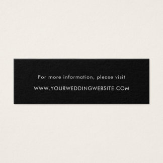 Carte de site Web minimaliste Mariage moderne noir