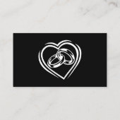 Carte de site Web minimaliste moderne Mariage noir (Dos)