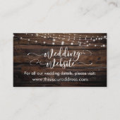 Carte de site Web Rustic Wood & Light String Maria (Devant)