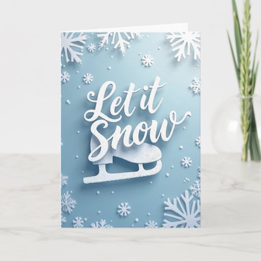 Carte de skate « Let It Snow » (Devant)