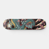 Carte de skateboard Blue Grunge Dragon (Horz)