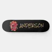 Carte de skateboard de dragon Red Japan personnali (Horz)