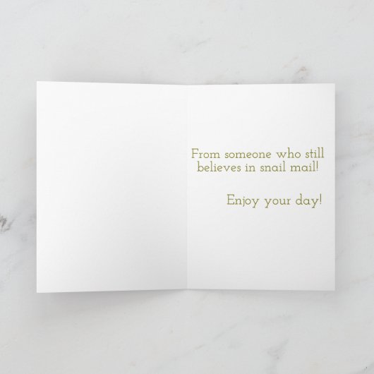 Carte de snail mail (Intérieur)
