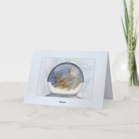 Carte de Snowglobe d'hiver (Dos)