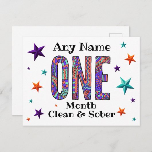 Carte de sobriété d'un mois ou d'une année nom per (Devant / Derrière)