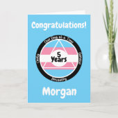 Carte de Sobriété Fière de Transgenre Personnalisé (Devant)