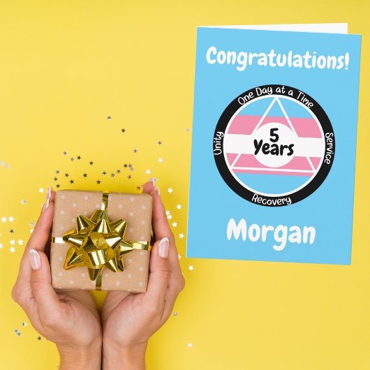 Carte de Sobriété Fière de Transgenre Personnalisé