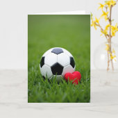 Carte de soccer avec amour (Fleur jaune)