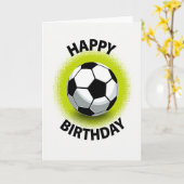 Carte de soccer d'anniversaire avec explosion (Fleur jaune)