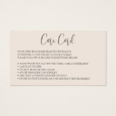 Carte de soin de vêtements Blush Instructions modi (Devant)