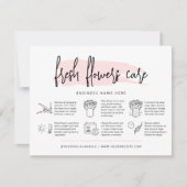 Carte de soin Fleurs Aquarelle rose feminine (Devant)