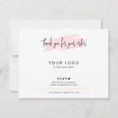 Carte de soin Fleurs Aquarelle rose feminine (Dos)