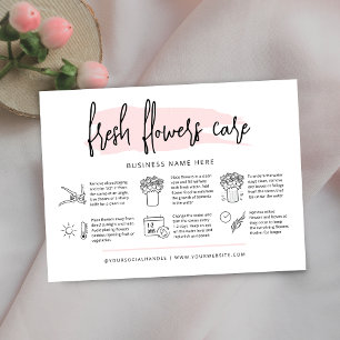 Carte de soin Fleurs Aquarelle rose feminine