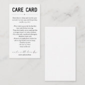 Carte de soins, bijoux de chemise à bougies maison (Devant / Derrière)