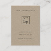 CARTE DE SOINS DE BIJOUX DE MONOGRAMME EN JAUNE D' (Dos)