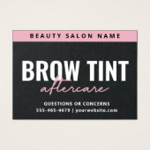 Carte de soins de fin de gamme Black Luxury Eyebro (Devant)