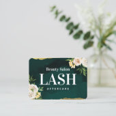Carte de soins de luxe Green et Gold Lash (Debout devant)