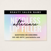 Carte de soins de remplissage pour aiguilles arc-e (Devant)