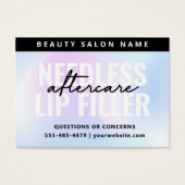 Carte de soins de remplissage pour aiguilles holog (Devant)