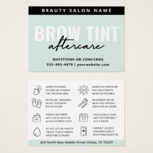 Carte de soins postérieurs à la brosse à menthe mo