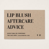 Carte de soins postérieurs à la lèvre Blush Lip Pr (Devant)