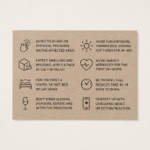 Carte de soins postérieurs à l'injection Premium K (Dos)