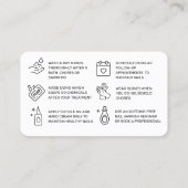  Carte de soins postérieurs aux ongles roses (Dos)