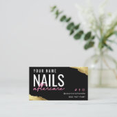 Carte de soins postérieurs aux ongles roses modern (Debout devant)