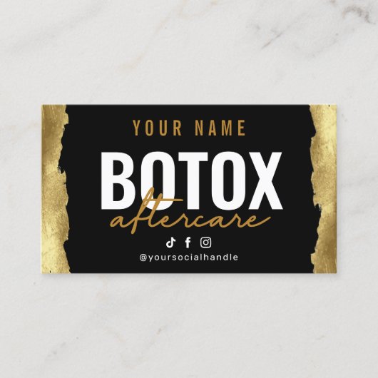Carte de soins postérieurs Botox Gold Luxury (Devant)
