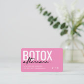 Carte de soins postérieurs Botox rose et noir (Debout devant)