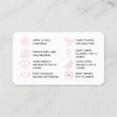 Carte de soins postérieurs Botox rose et noir (Dos)