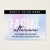 Carte de soins postérieurs faciale UV-Gloss (Devant)