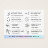 Carte de soins postérieurs Hyaluronique de remplis (Dos)